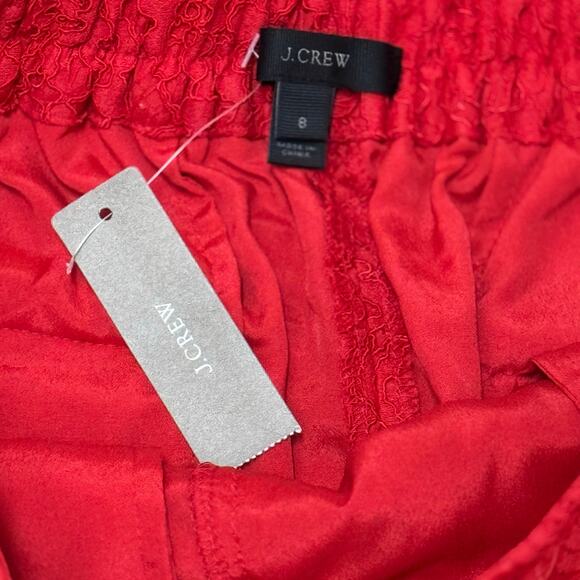 J.Crew Easy Pant in Lace Red Women’s Size 8 Cropped - Picture 4 of 6